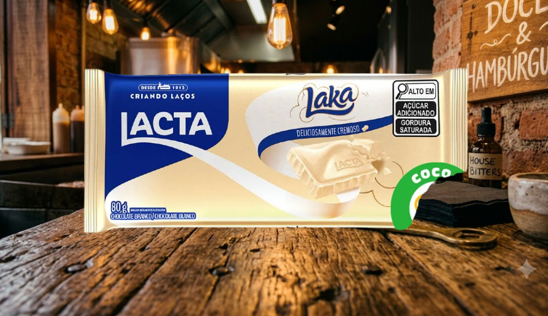 Barra Lacta Laka Chocolate Branco