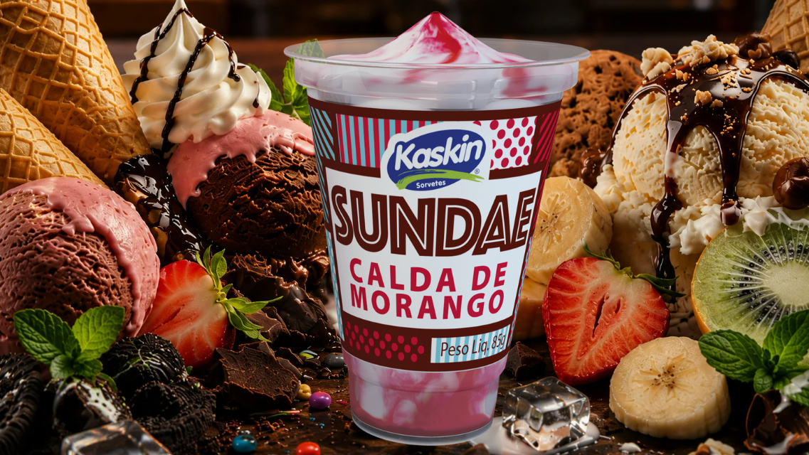 Kaskin Sundae Calda de Morango 85g