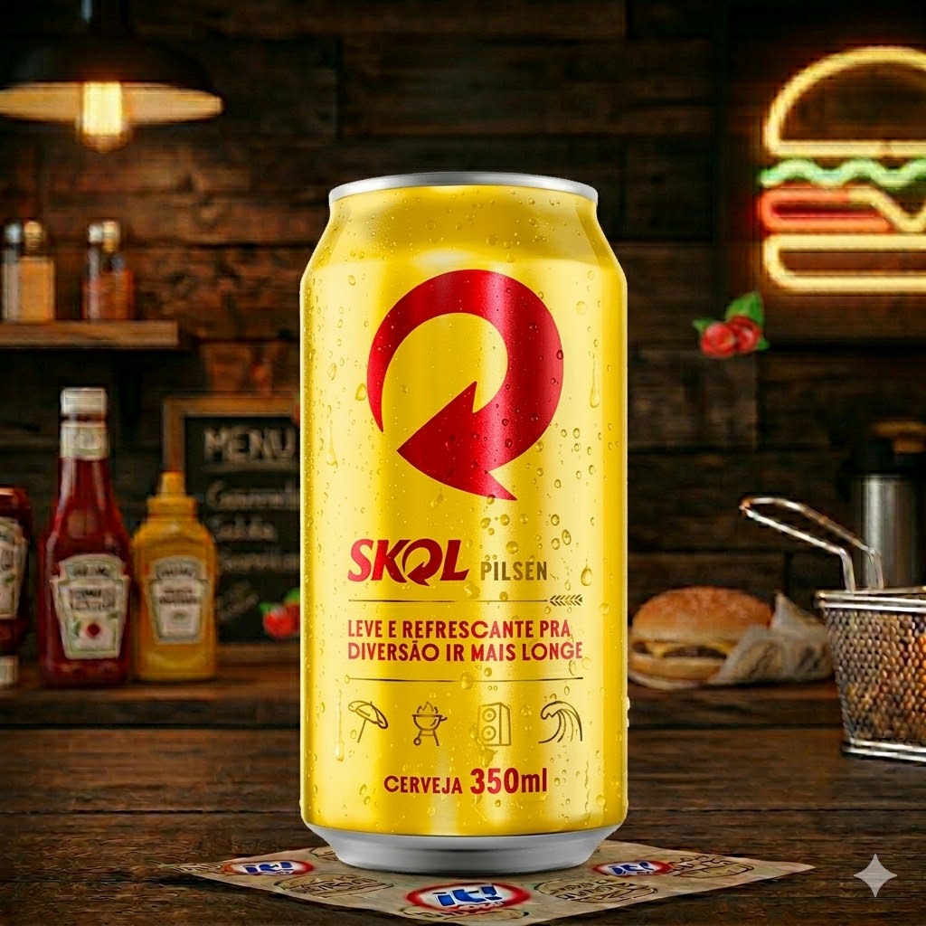 Cerveja Skol lata